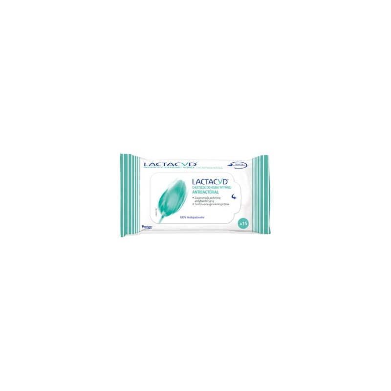 LACTACYD Antibacterial chusteczki do higieny intymnej 15szt